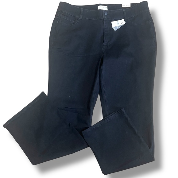 NWT Lane Bryant High-Rise Tighter Tummy Boot‎ Cut Jeans Sz 24 Long Capsule Goth - Picture 1 of 11